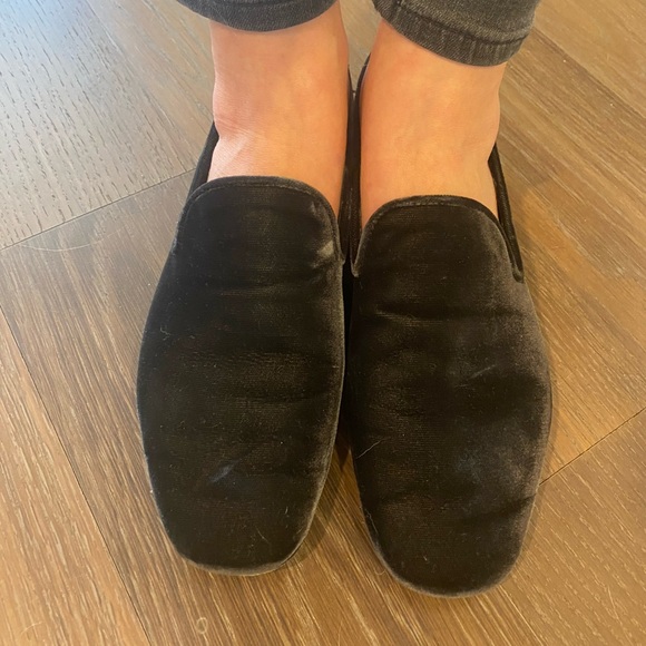 Vince Black Velvet Loafers - Picture 7 of 9
